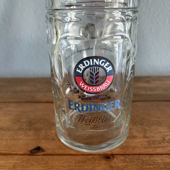 Erdinger Weissbrau Stein Glass Dimpled Beer Mug Germany - Picture 2 of 9
